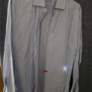 English Laundry Blue Striped Casual Button Down Shirt